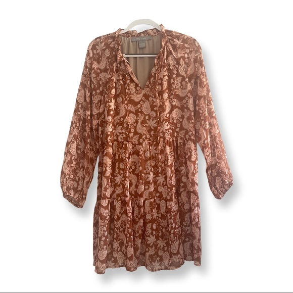 Lark and Grey Dresses & Skirts - Bohemian Fall Floral Print Mini Dress